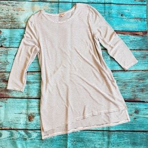 Cremieux pinstriped tunic top size medium